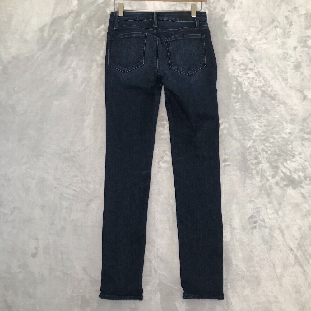 Paige Skyline Skinny Womens 27 Luella Dark Wash Mid Rise Pockets Stretch - Picture 3 of 14
